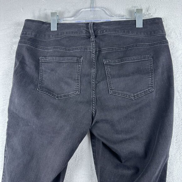 Torrid Skinny Jeans Womens Size 16R Mid Rise Ankle Slim Button Fly Black - Picture 4 of 12